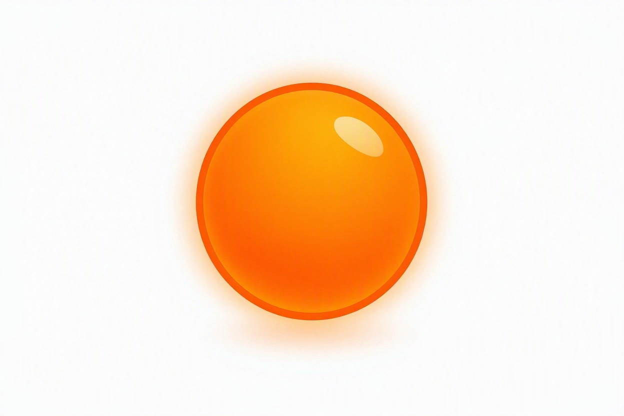 Bing Image Creator generated Breakout ball - orange sphere with glow effect