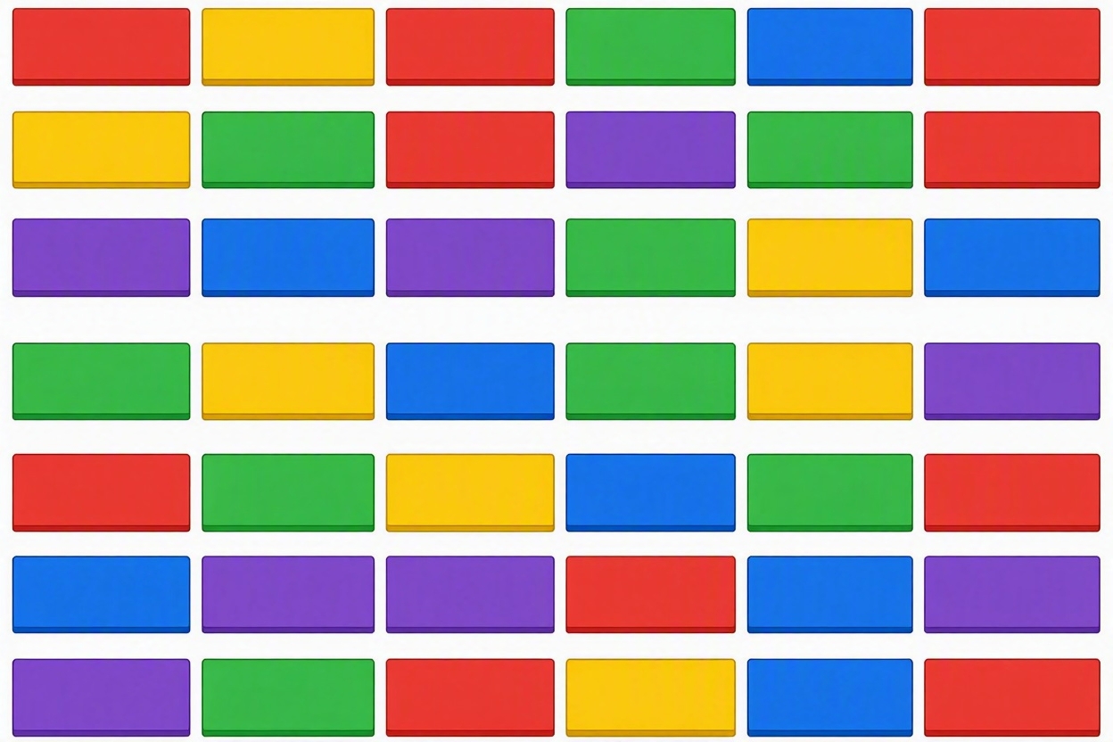 Bing Image Creator generated colorful Breakout brick set